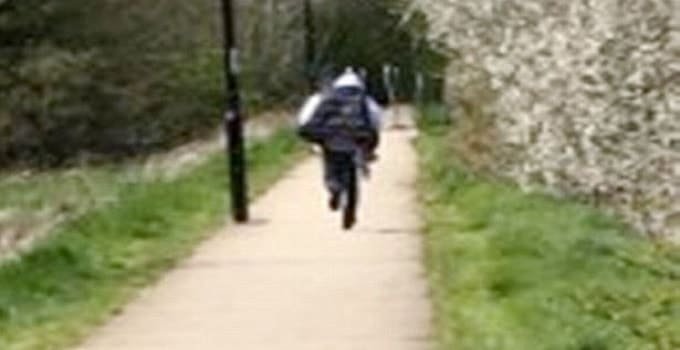 Kerry Reeve says she took this picture of a man running away from the incident