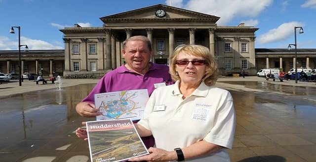 Friends of Huddersfield Station Hazel Spencer and her brother Michael Spencer appeal for new volunteers.