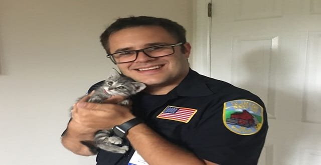 EMT Adopts the Kitten He Rescued from New Jersey Fire!
