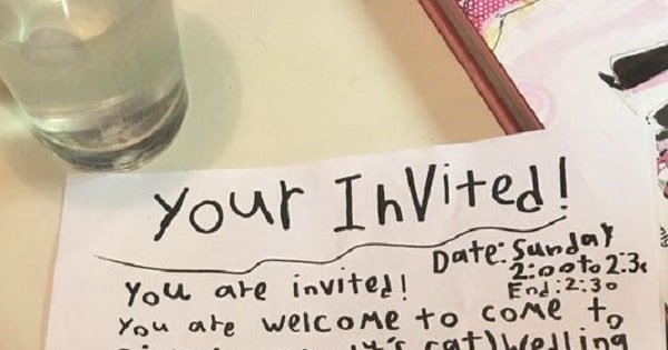 Boy Sends Adorable Wedding Invitation To His Neighbor Because His Cat Is …